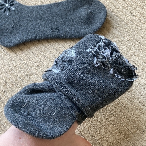 Wool Long Ankle Crew Socks grey size 8. - Picture 6 of 9